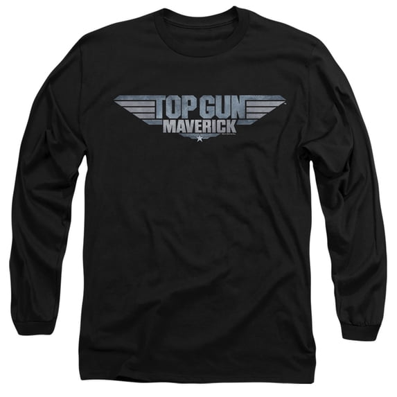 Top Gun: Maverick Logo Unisex Adult Long-Sleeve T Shirt (Small) Black