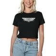thumbnail image 1 of Top Gun Maverick Logo Women's Crop Top T-Shirt, Black, Medium, 1 of 4