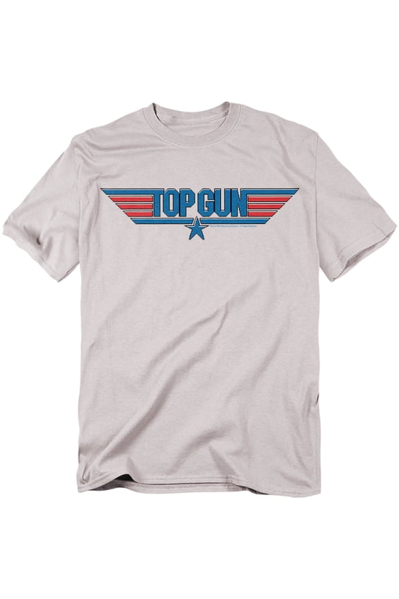 Top Gun Men's 8 Bit Logo T-shirt Silver