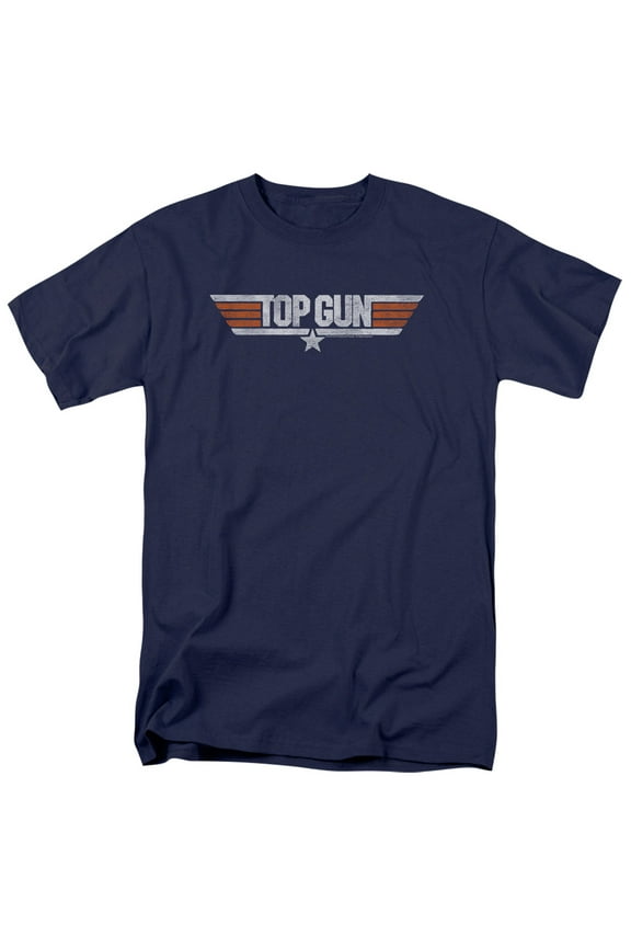Men's  Distressed Logo T-shirt Navy