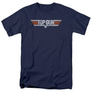Top Gun Mens Distressed Logo T-shirt Navy