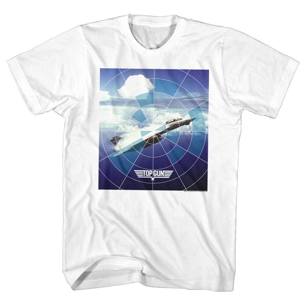 Top Gun Movie F14 Fighter Jet In Crosshair Grid Men's T Shirt
