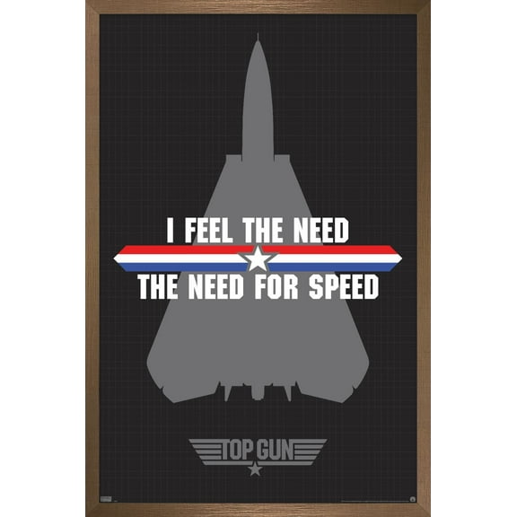 Top Gun - Need for Speed Wall Poster, 14.725" x 22.375", Framed