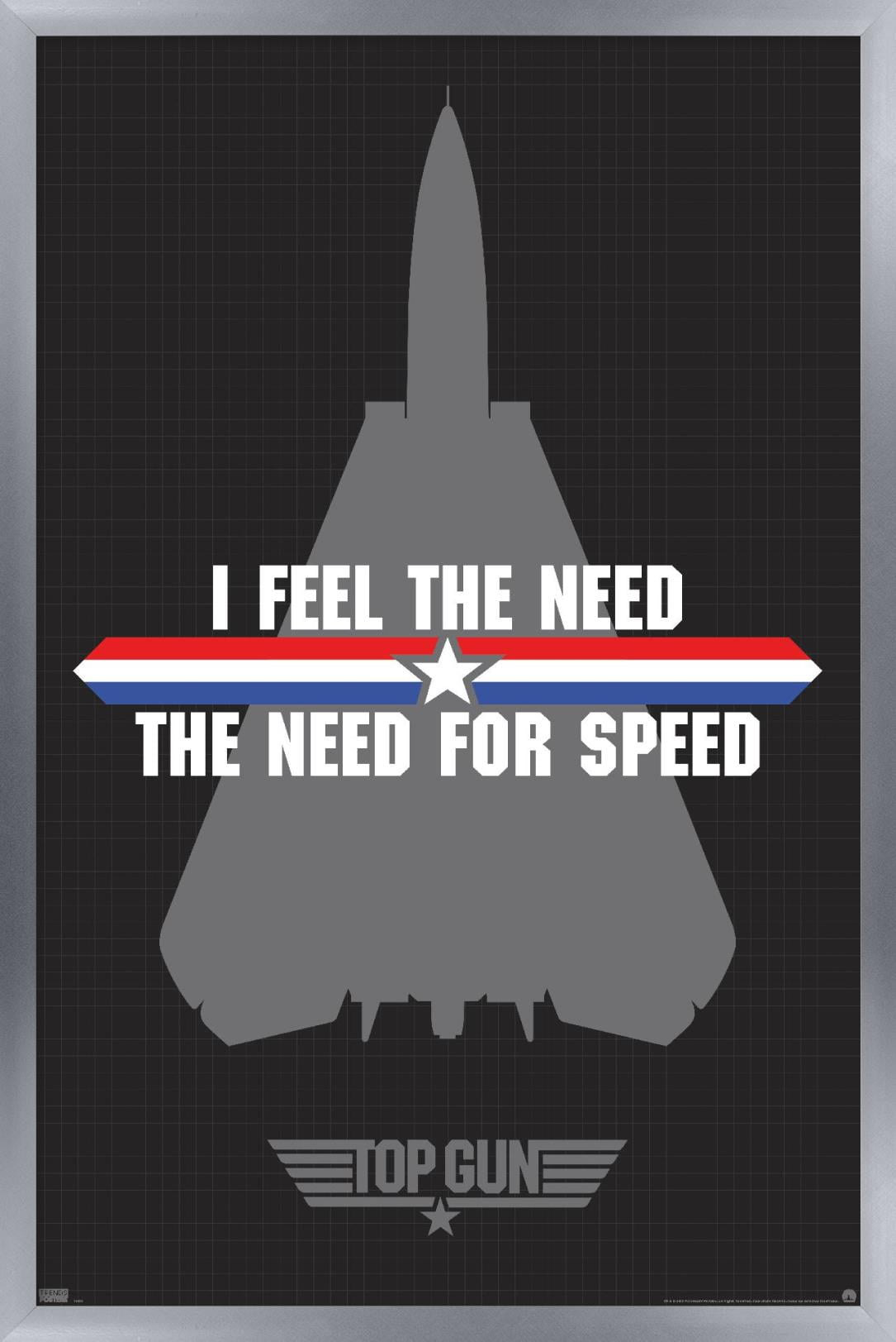 Top Gun - Need for Speed Wall Poster, 22.375" x 34", Framed