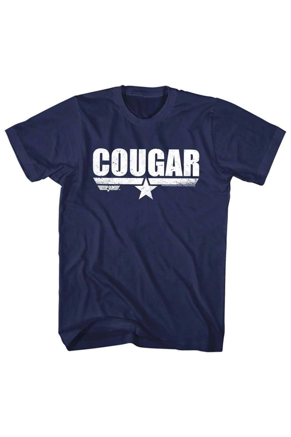 Top Gun Cougar Navy Adult T-Shirt