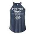 thumbnail image 1 of Top Gun - Property Of Fighter Town - Juniors High Neck Tank Top, 1 of 5