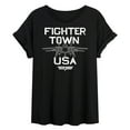 thumbnail image 1 of Top Gun - Property of Fighter Town - Women's Oversized T-Shirt, 1 of 5
