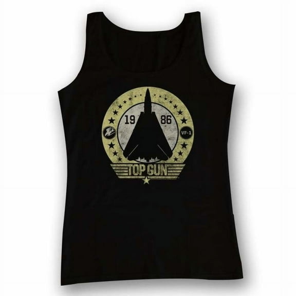 Top Gun STARS AND SUCH Small Cotton Tank Top Black Adult Men's Unisex Tank Top
