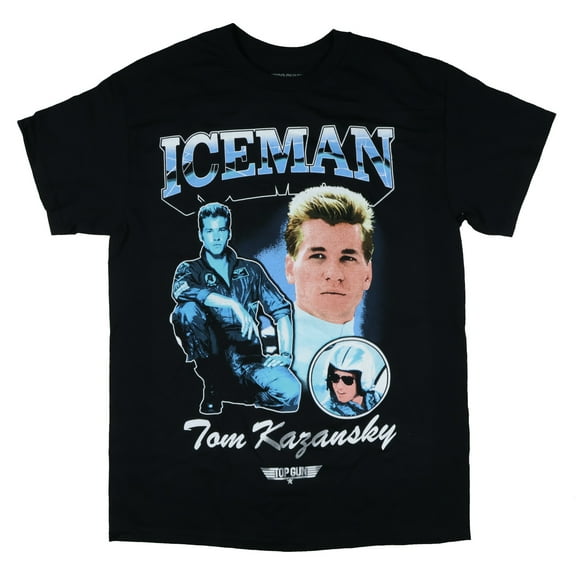 Top Gun Shirt Mens Ice Man Tom Kazansky Adult Short Sleeve Graphic Tee