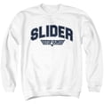 thumbnail image 1 of Top Gun Slider Varsity Unisex Adult Crewneck Sweatshirt, White, Small, 1 of 4
