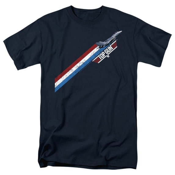 Top Gun - Stripes - Adult Unisex Short Sleeve T-Shirt - Blue