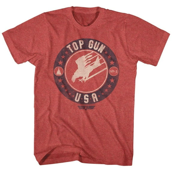 Top Gun T Bird Usa Red Heather Adult T-Shirt 4Xl
