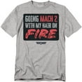 thumbnail image 1 of Top Gun T-Shirt Mach 2 Hair On Fire Unisex Graphic Tee for Men & Women, 1 of 7