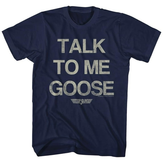 Top Gun Talk Goose Navy Adult T-Shirt 2Xlt
