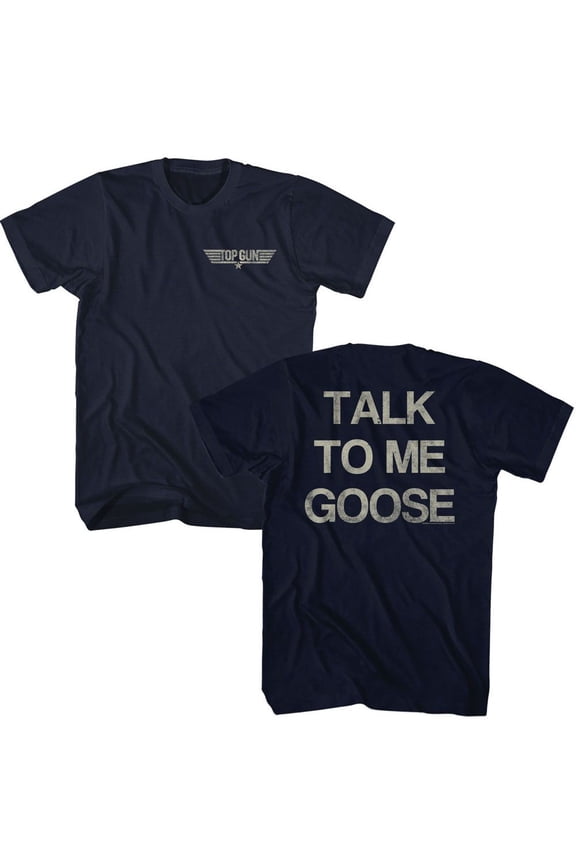 Top Gun Talk To Me Front And Back Navy Adult T-Shirt 2Xl ***F&B***