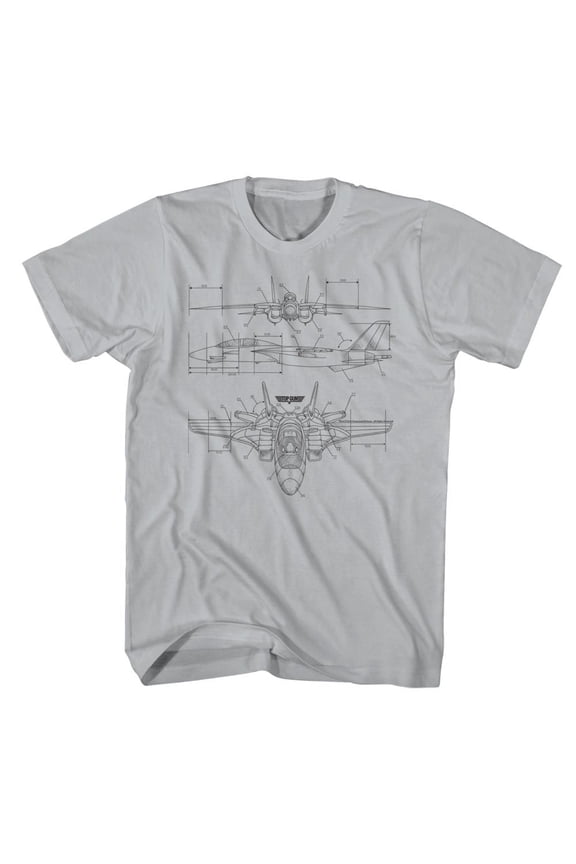 Top Gun Technicolor Gray Heather Adult T-Shirt