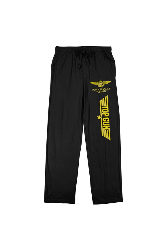 Top Gun Tom Kazansky Iceman Men's Black Sleep Pants-Small
