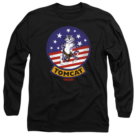 Top Gun Tomcat Sigil Unisex Adult Long-Sleeve T Shirt for Men and Women, Black, Medium