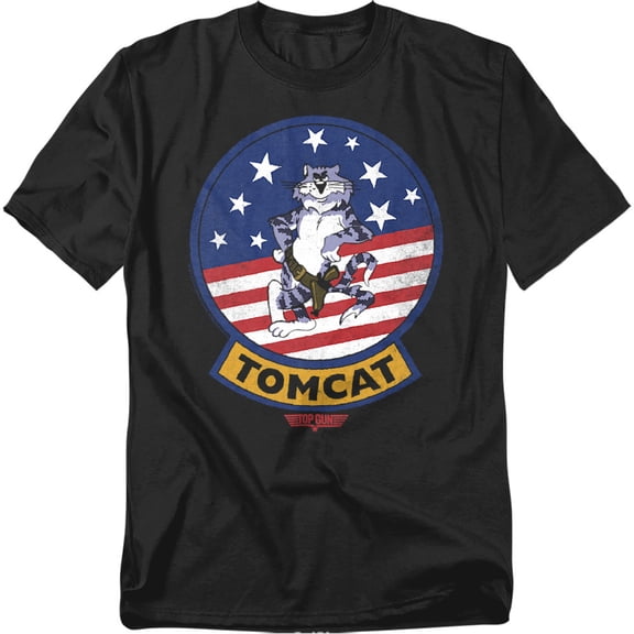 Top Gun Tomcat Sigil Unisex Adult T Shirt for Men and Women, Black, 7X-Large