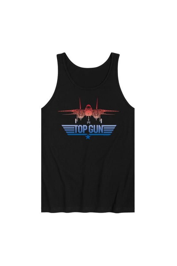 - Top Gun Fighter Jet Logo - Men's Jersey Tank Top