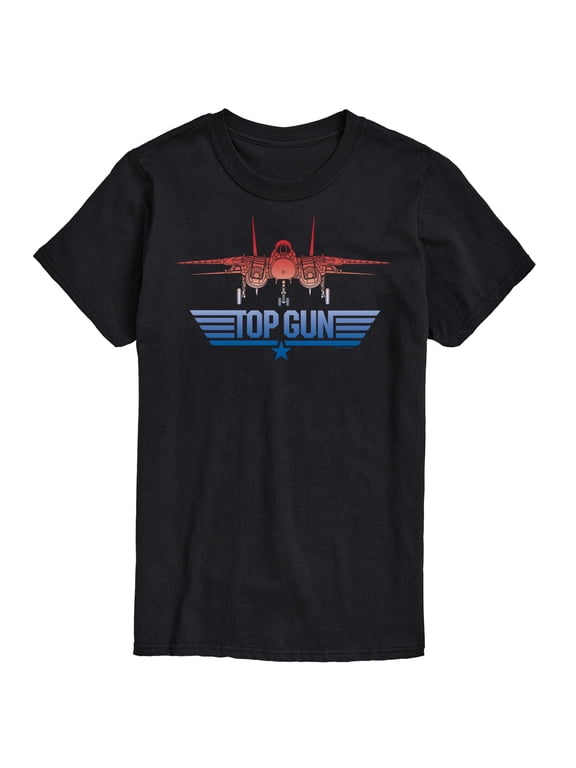 - Top Gun Fighter Jet Logo Men's Short Sleeve Graphic T-Shirt