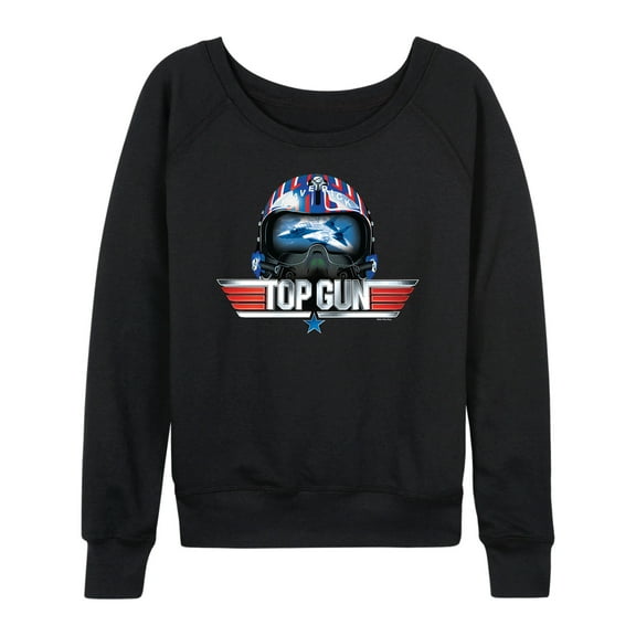 Top Gun - Top Gun Fighter Jet Logo - Women's Lightweight French Terry Long Sleeve Shirt