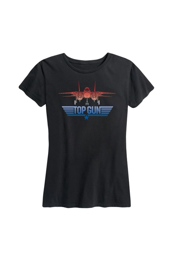 - Top Gun Fighter Jet Logo - Women's Short Sleeve Graphic T-Shirt