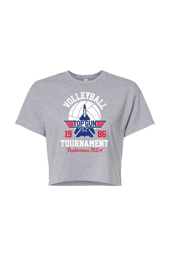 - Volleyball Tournament - Juniors Cropped Cotton Blend T-Shirt
