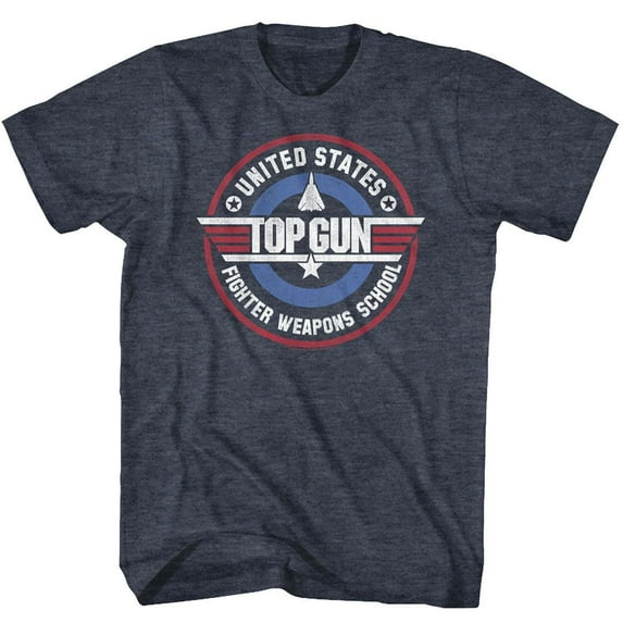 Top Gun Weapons School Navy Heather Adult T-Shirt 5Xl