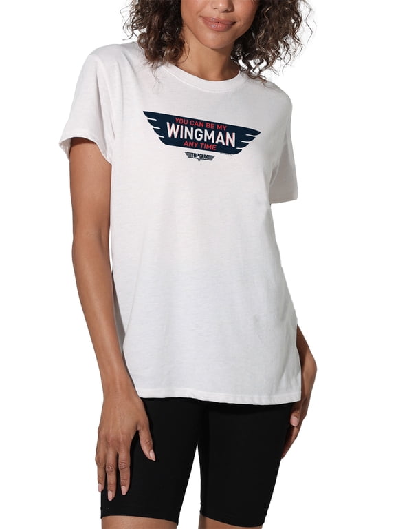 Top Gun Wingman Anytime Women's Loose T-Shirt, White, 2X-Large