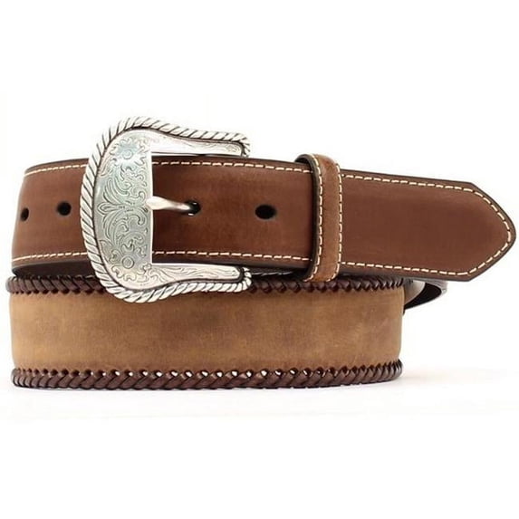 Top Hand by Nocona Belt 34 Inch Top Hand Lace Edge & Round Concho MB Mens Belt
