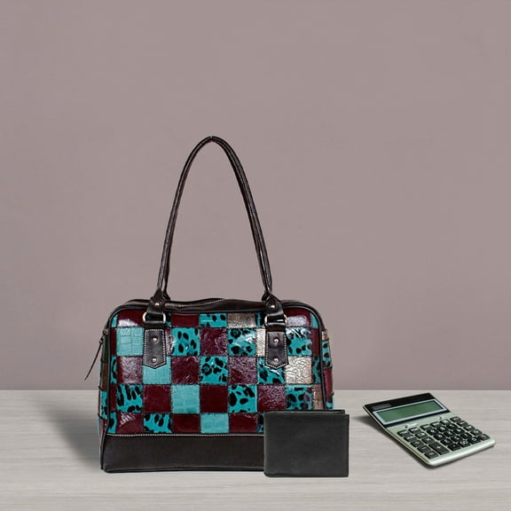 Top Handle Bag , Leather Shoulder Bag , Ladies Handbag , Colourful Purse -KLB-130714