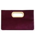 thumbnail image 1 of Top Handle Faux Suede Clutch, 1 of 32