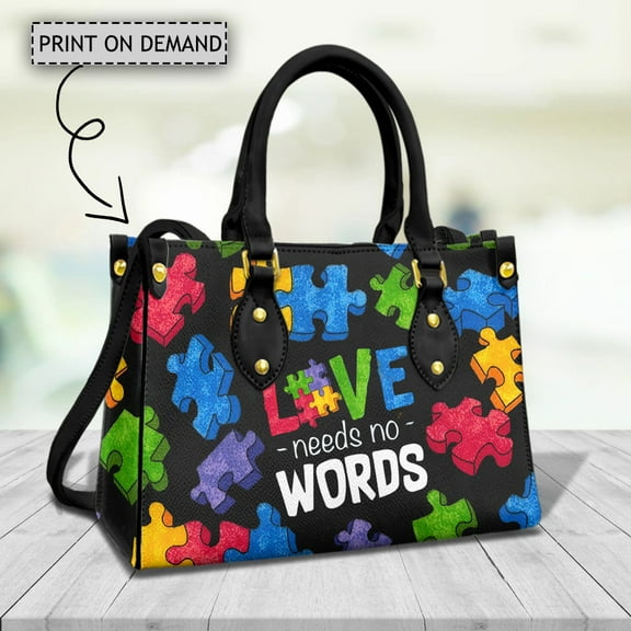 Top Handle Messenger Bag for Youth Autism Awareness Print Casual Brand Design Clutch Retro Trend Small Tote Bag Artwork