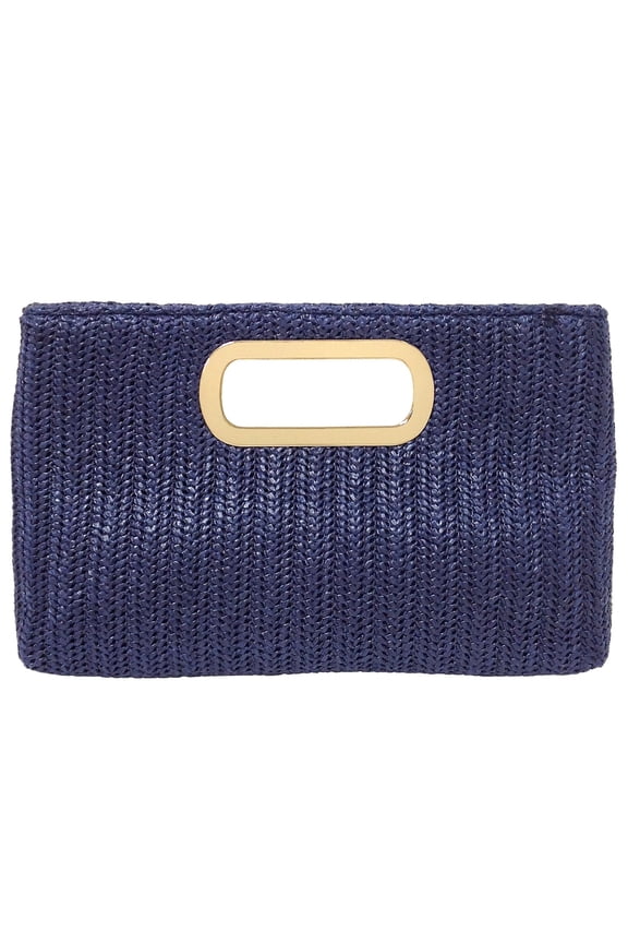 Top Handle Straw Clutch&hellip;