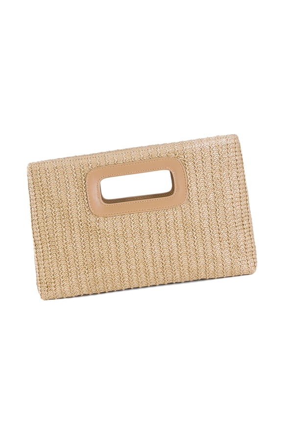 Top Handle Straw Clutches Handbags Women Evening Clutches Purse Handbag Straw Shoulder Crossbody Bag Summers Beach Bag