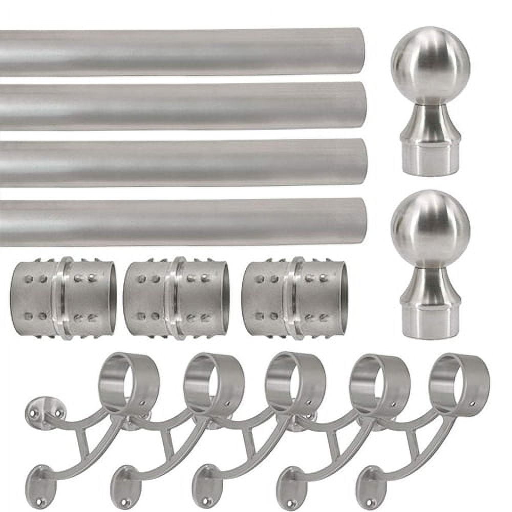 Top Hardware Bar Mount Foot Rail Kit (CustomMade), Included 1 Brushed