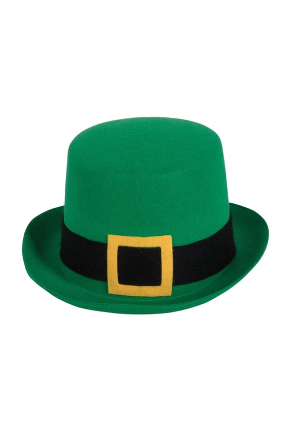 Top Hat Felt Green St Patricks Hats One Size Unisex Adult Fancy Dress Party Book Week Halloween