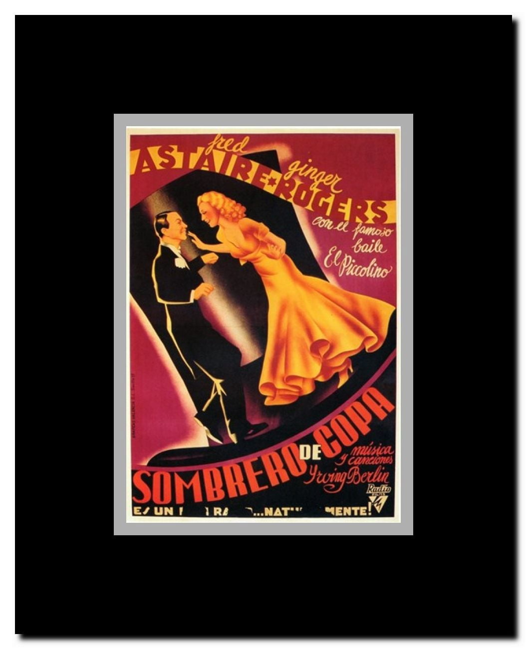 Top Hat Framed Movie Poster