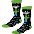 thumbnail image 1 of Top Hat Lemon Men's Novelty Sock (Alien AB-duction), 1 of 2