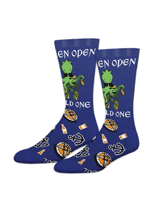 Men's Novelty Sock (Kraken Open a Cold One)