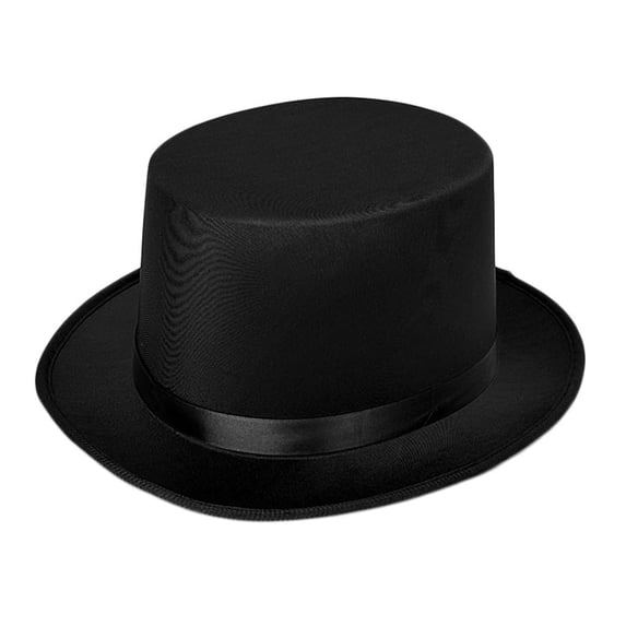 Top Hat Men Women Magician Cosplay Costume Party Accessory for Halloween Party Comedy Show Supplies Black