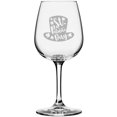thumbnail image 1 of Top Hat Saint Patricks Day St Patrick's Day Etched 12.75oz All Purpose Libbey Wine Glass, 1 of 1