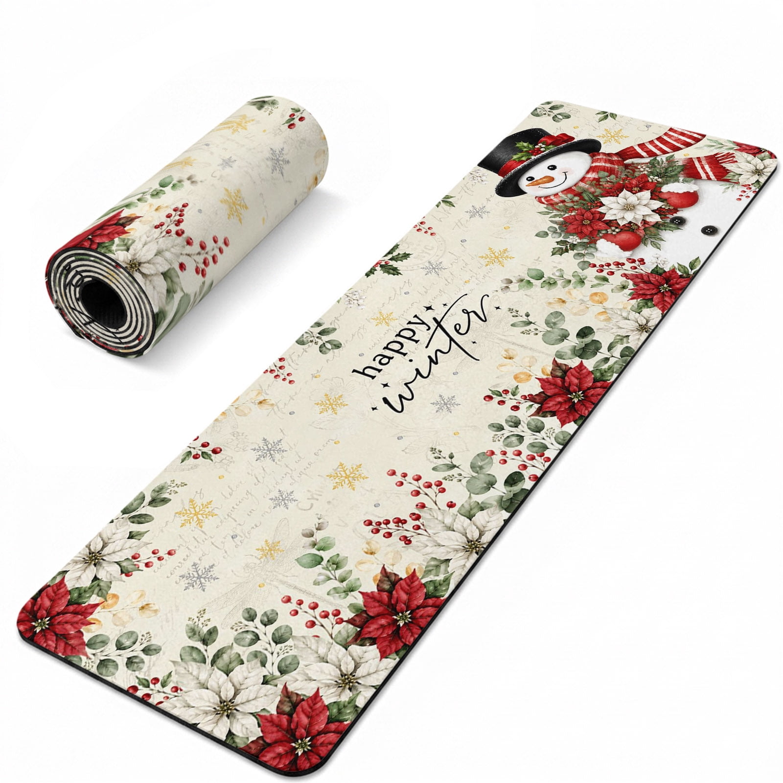 Top Hat Snowman Heat Insulation Mats for Countertop Christmas Red ...