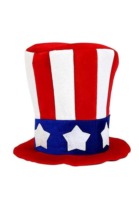 Top Hats For Men Women Uncle Sam Top Hat Style Usa Flag 4th Of July Hat Patriotic Costume Accessory For Independence Day Party as show