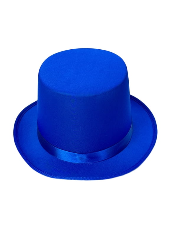 Top Hats for Women Magicians Victorian Pilgrims Theatrical Performers Bowler Tailcoat Classic Costume Accessory Hat Royal Blue One Size