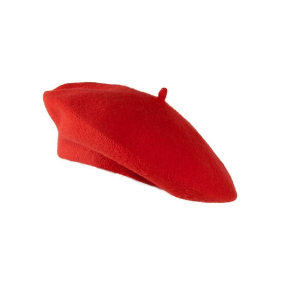 Top Headwear Chic, Red, 100% Wool French Beret