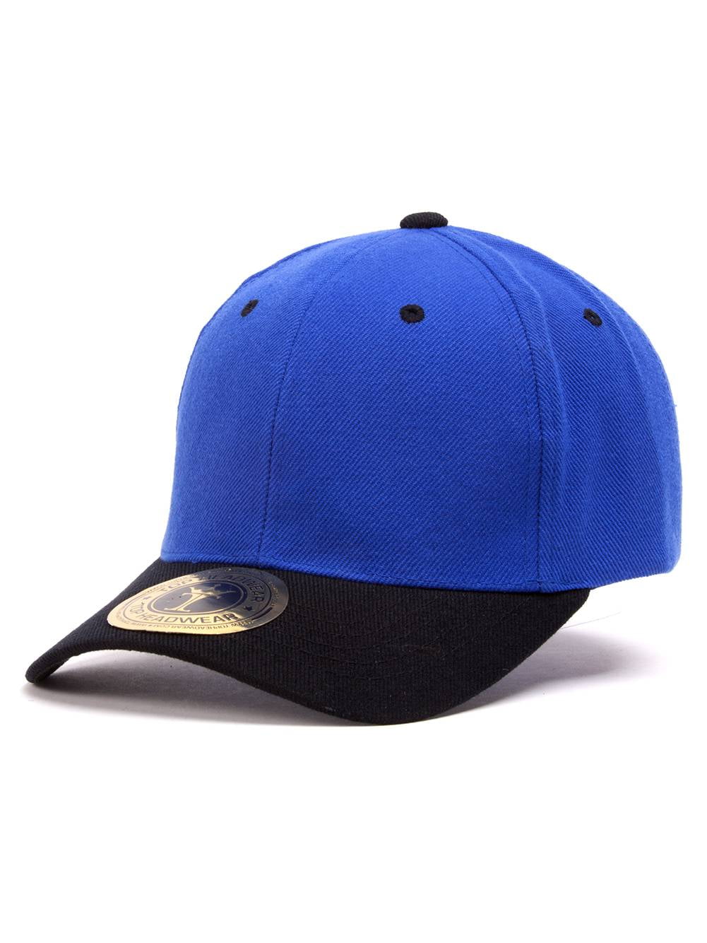 12-Pack Royal Blue Baseball Caps Wholesale - Adjustable Hook & Loop Closure