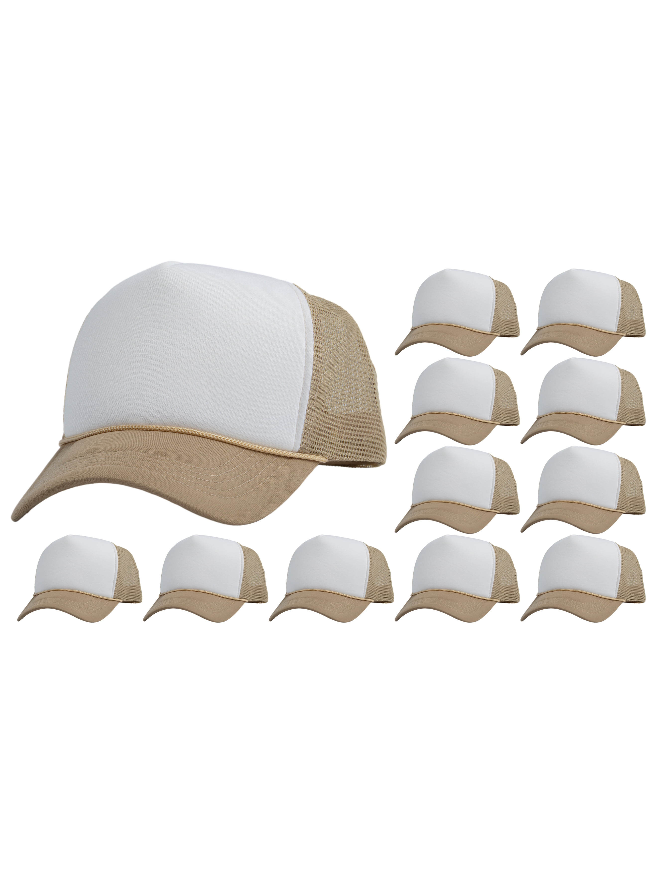 Sublimation Hat Youth/ Adult Baseball Cap Trucker Mesh Cap Brown