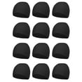 thumbnail image 1 of Top Headwear 12 pack lot Dozen Short Skull Cap Cuffless Beanies - Black, 1 of 3